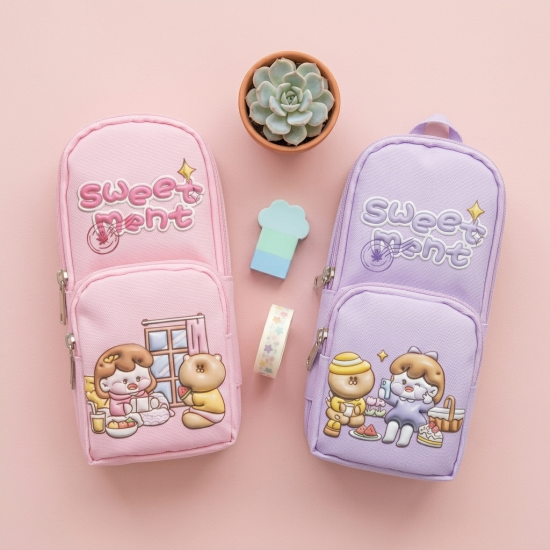 Pencil Case With 3 Zippers