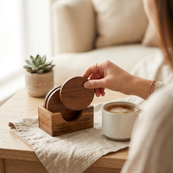 Wooden Coaster Set 4 Pieces 