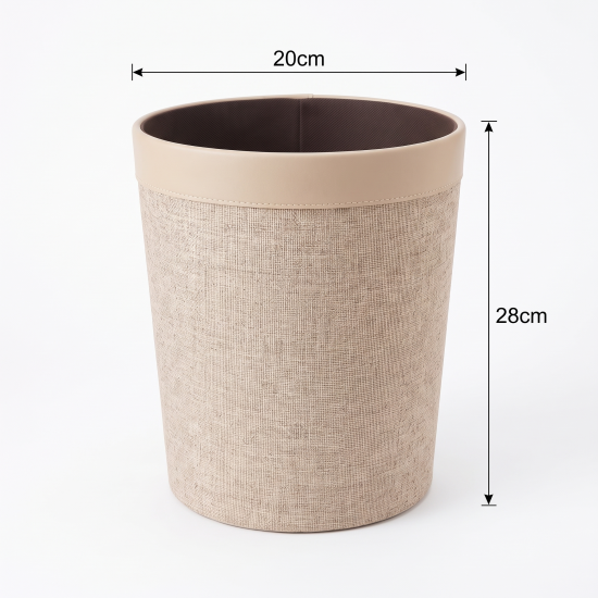 Leather Trash Can