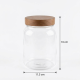 Acrylic Jar With Wooden Lid 1.25 L 