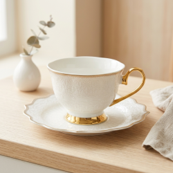 Tea Cup and Saucer Set - 6 Pcs