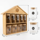 Glass Jar Set 9 Pcs With Wooden Organizer