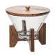 Acrylic Serving Bowl with Wooden Stand 3.2L