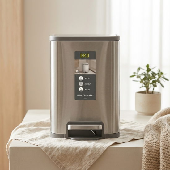 Square Trash Step Bin 10 liter