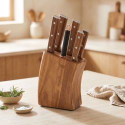 Knife Set With Wooden Stand 6 Pieces 