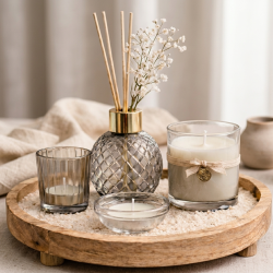 Vanilla Candles & Reed Diffuser Set