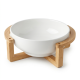 Porcelain Bowl with Wooden Stand