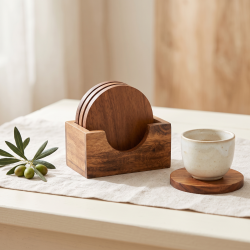 Wooden Coaster Set 4 Pieces 
