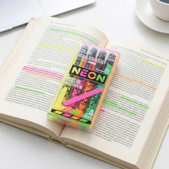 Neon Highlighter Set 4 Pieces