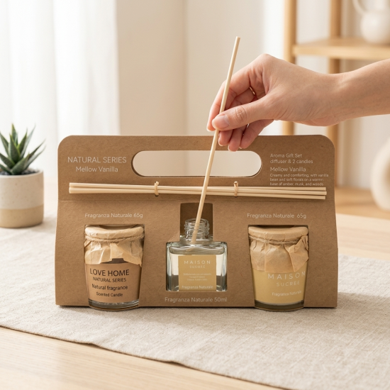 Candles & Reed Diffuser Set 3 Pieces