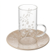Glass Cups And Saucer Set 6 Pcs