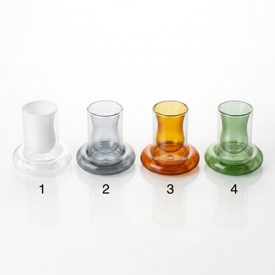 Glass Cups And Saucer Set 6 Pcs