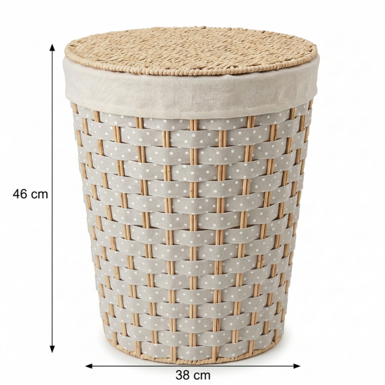 Straw Laundry Basket Medium