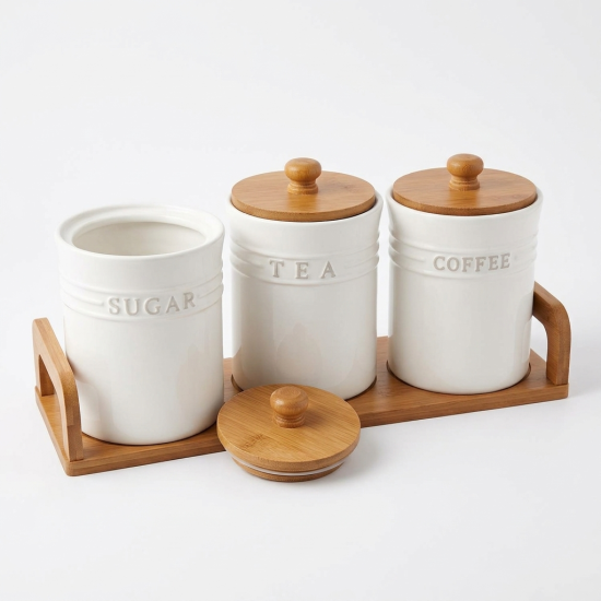 Porcelain Spice Jar Set - 3 Pcs