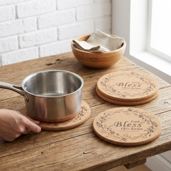 Wooden Coaster Set 4 pieces 