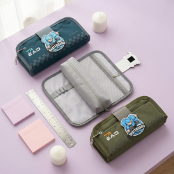 Pencil Case With 3 Zippers