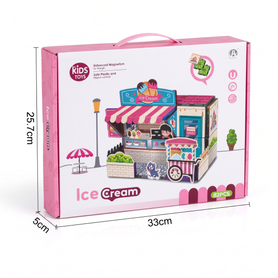 Magnetic Ice Cream Set 82 Pieces