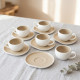 Coffee Cup and Saucer Set - 6 Pcs