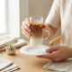 Glass Cups And Saucer Set 6 Pcs