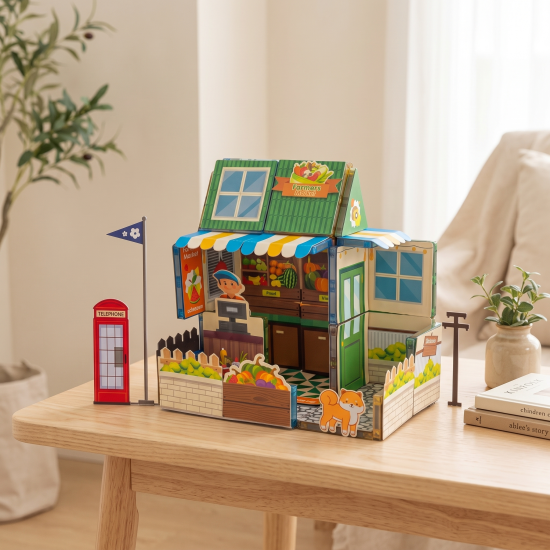 Magnetic Farmers Market Building Set 82 Pieces
