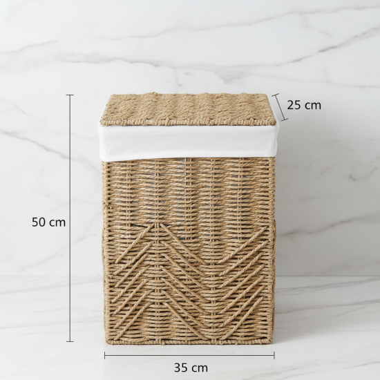 Straw Laundry Basket Medium