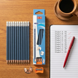Stage Wood Pencils With Sharpener 12 Pieces