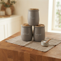Porcelain Spice Jar Set - 3 Pcs