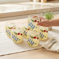 Glass Cups Set 6 Pcs