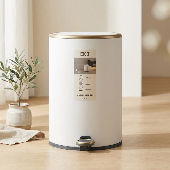 Round Trash Step Bin 9 Liter