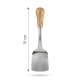 Steel spoon with a wooden handle