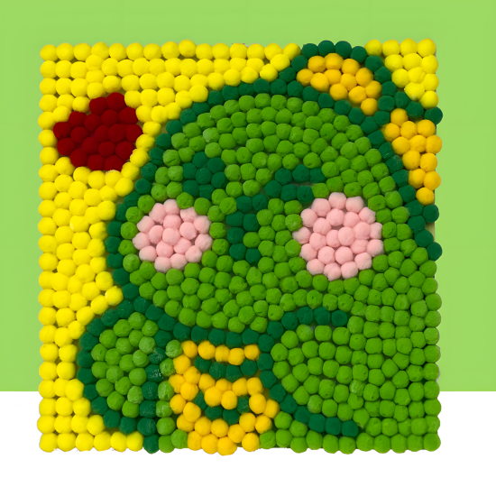 Pompom Ball Mosaic Art