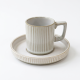 Porcelain Coffee Cup and Saucer Set - 6 Pcs
