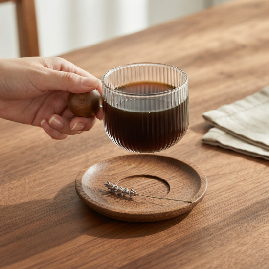 Glass Cup With Saucer 200 ml