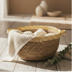Straw Basket L