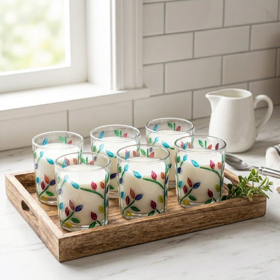 Glass Cups Set 6 Pcs
