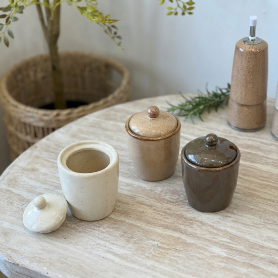 Ceramic Spice Jar Set - 3 Pcs