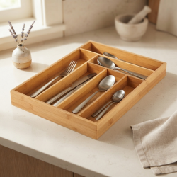 Wooden Cutlery Organizer 43 x 31 x 5 cm