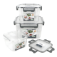 Acrylic Square Tupperware Set - 3 Pcs