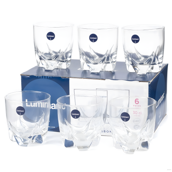 Glass Cup Set - 6 Pcs