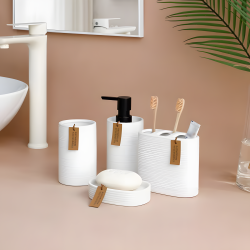 Ceramic Bathroom Set - 4 Pcs