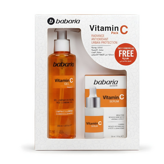 Babaria Vitamin C Serum & Face Cleansing Gel Set