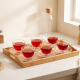 Tea Glass Cups And Saucer Set 6 Pcs