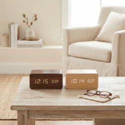 Wooden Digital Alarm Clock