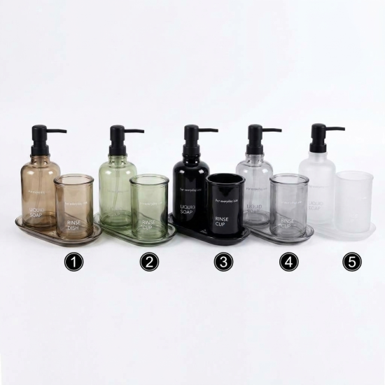 Glass Bathroom Set 3 Pcs