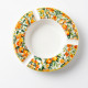 Orange Pattern Ceramic Ashtray Medium