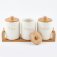 Porcelain Spice Jar Set - 3 Pcs