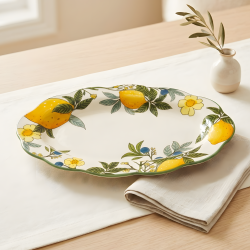 Lemon Pattern Porcelain Plate