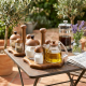 Wooden Oil Dispenser And Sugar Bowl 4 Pieces 