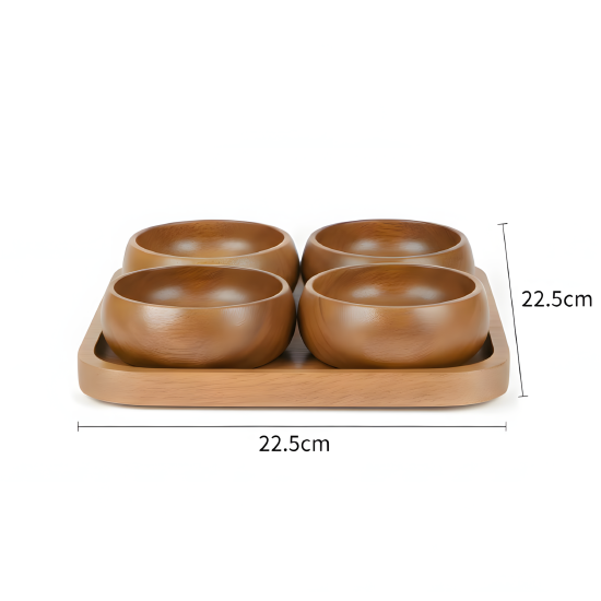 Wooden Bowl Set 4 Pieces