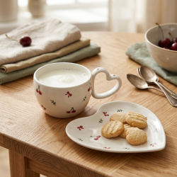 Porcelain Mug & Saucer
